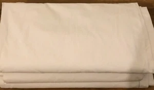 3 Ex Hotel Very Large Super King Emperior White Cotton Flat Sheets - Picture 1 of 3