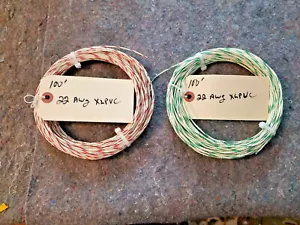 200'Stranded Hookup Wire 22 AWG (2) 100 Coils XLPVC 300 Volts 22AWG 1 Red 1Green - Picture 1 of 1