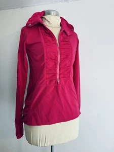 BROOKS Equilibrium Running Top Long Sleeve 1/2 Zip Hot Pink Women’s M Workout - Picture 1 of 9