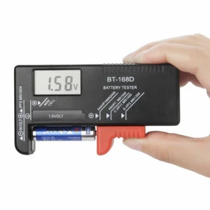 PILA TESTER BATTERIA DISPLAY DIGITALE PROVA STILO AAA AA 1,5V C D 9V BOTTONE - Picture 1 of 6