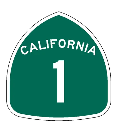 WINTER PARK PRODUCTS California State Route 1 Sticker Decal R987 Highway Sign Road Sign