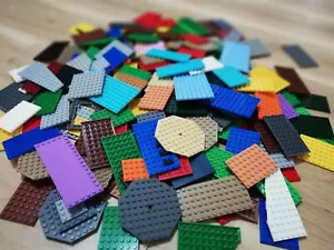 LEGO X55PC'S PLATES PACK BULK CREATIVITY BAG'S ALL COLOURS 500G SQUARE RECTANGLE - Picture 1 of 6