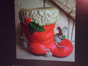 Keramik Schlickerguss Gießform groß Nikolausstiefel Weihnachten Mäuse Übertopf Vase - Bild 1 von 12