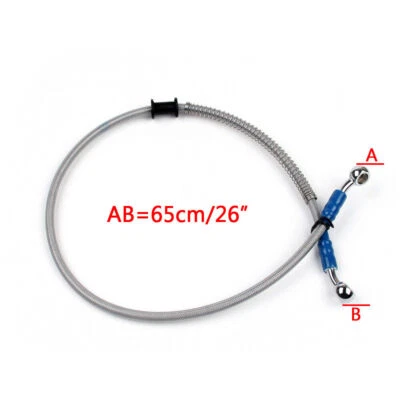 new 65cm/26" M10 Brake Oil Hose Line Banjo Fitting Stainless Steel End US ⏳ Foto 1 de 3