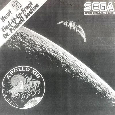 Sega Apollo 13 Pinball Machine Game Manual Schematics NOS ORIGINAL - Image 1 of 3