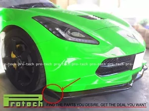 2014+ Chevy Corvette C7 etapa 2 divisor de fibra de carbono parachoques delantero raya - Imagen 1 de 3