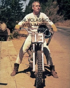COOL TOUGH MAN PAUL NEWMAN MOTOCROSS CARRERAS MOTOMOTOCICLETA DE TIERRA 8x10 FOTO - Imagen 1 de 1