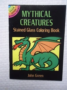 Mythical Creatures Stained Glass Coloring Book by John Green Brand New - Imagen 1 de 3