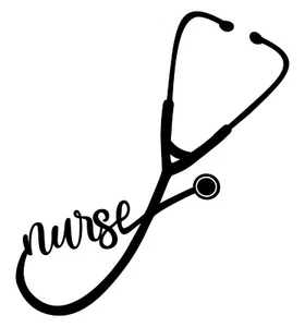 Nurse Decal Sticker for car cup Stethoscope heart RN - Picture 1 of 2