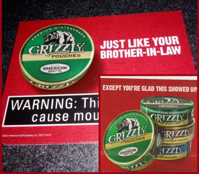 Grizzly Tobacco Snuff 2017 divertido anuncio parodia hermano en ley nuevo Foto 1 de 4