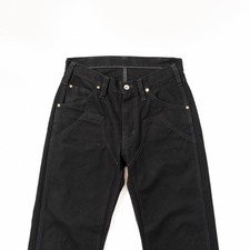 IRON HEART Heavy Duck Double Knee Denim Pants Jeans Black W29 Inseam 73cm
