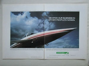 11/1986 PUB LUCAS AEROSPACE AIRCRAFT SYSTEMS EUROFIGHTER EAP ORIGINAL AD - Imagen 1 de 1