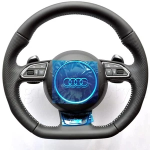 Audi Q3 A3 A1 S3 RS3 8V 8X 8U RS S Line Flat Bottom steering wheel Big Paddles - Picture 1 of 6