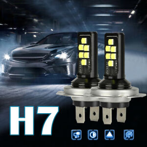 H7 White LED Light Car Headlight Lamp Bulbs High Low Beam 240W 6000K Universal