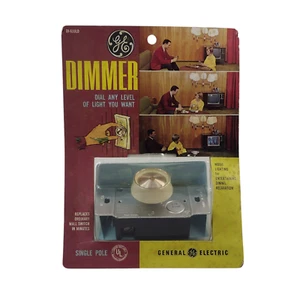 Vintage GE Push MCM Dimmer Lichtschalter Box einpolig 70er Full Range DI-61ULD - Bild 1 von 7