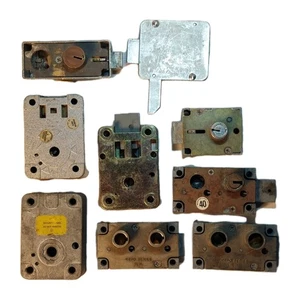 Set of 9 PARTS Assorted Mosler, ilco  Sargent and Greenleaf Safety Deposit Locks - Picture 1 of 20