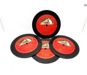 1950s Quality  Handcrafted Shellac Record Coasters, Retro Music, Set Of 4 - Picture 1 of 5