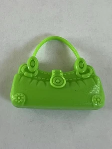Barbie Doll Bright Neon Green Purse With Flowers - Picture 1 of 3