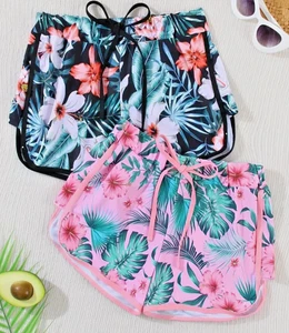 2 NEUE Paar Tamara Shorts Blumenmuster Sommer Strand Größe Large Kordelzug - Bild 1 von 10