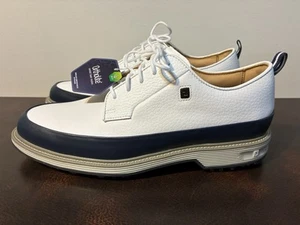 Brand New FootJoy DryJoy Premiere Series Men’s 9.5 Medium 54395 White/Navy Blue - Picture 1 of 8