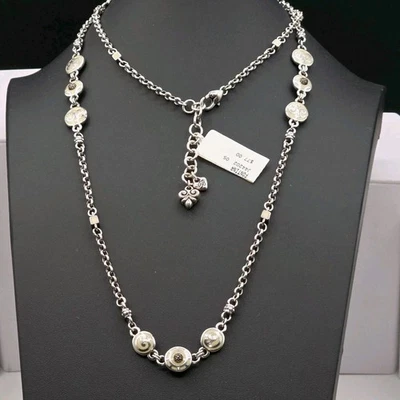Collar Brighton Nuevo con Etiquetas Fontina Retirado Crema Esmalte $77 Etiqueta Plata 36" Capas Foto 1 de 4