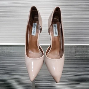 Steve Madden 'Pullsee' Nude 7.5 Women 4" Heels Patent Leather - Picture 1 of 12