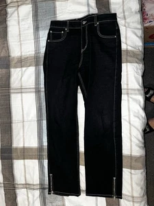 Represent Split Jeans Size 32 Black - Picture 1 of 10