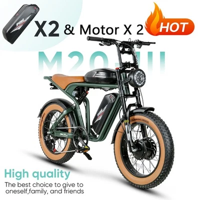 Bicicleta eléctrica SAMEBIKE 20"" 2000W para adultos 48V doble motor y batería 37 MPH Foto 1 de 4