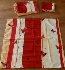 QVC Bettwäschegarnitur 135 x 200 cm und 80 x 80 mehrfarbig mit Schmetterlingen - Bild 1 von 15