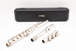YAMAHA YFL-221 Student Flute Nickel Silver Plated Used with Hard Case A2455563 - Picture 1 of 12