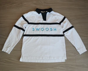 Maglia Rugby Nike Vintage Swoosh Manica Lunga M Logo Scritto Anni 90 Y2K Medium - Foto 1 di 5