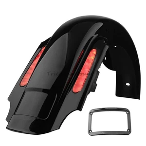 Rear Fender Stretched Extended w/ LED Light Fits For Harley Road Glide 1998-2008 - Picture 1 of 24