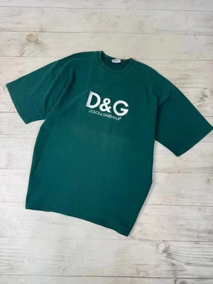 Vintage Dolce Gabbana Big Logo T Shirt Men Size 2XL Green - Image 1 of 4