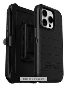 New OtterBox Defender Series Pro+ Case with Holster Case For iPhone 15 Pro Black - Picture 1 of 3