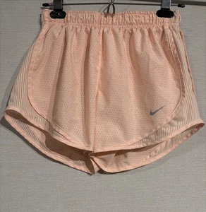 Nike Running Gym Shorts Dri Fit Salmon Peach Pink Athletic Womens Size Small - Picture 1 of 8