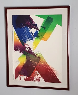 Litografía expresionista abstracta de Paul Jenkins prueba de artista titulada "Prisma" Foto 1 de 4