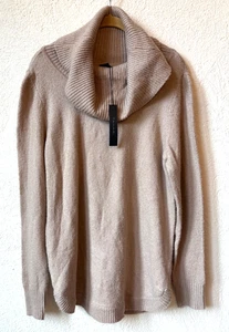 Tahari Tan Cowl Neck Sweater BNWT Medium - Picture 1 of 11