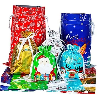  30 PIEZAS Bolsas de Regalo con Cordón de Navidad Surtidas 30 PIEZAS-rojo+azul+oro+verde+blanco Foto 1 de 4