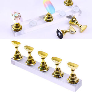 Nail Practice Train Display Stand False Nail Tip Rest Holder Magnetic Manicure