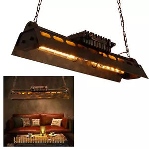 Vintage Fabriklampe Industrie-Leuchte Neon Bunkerlampe Billard Gastro Loft - Bild 1 von 13