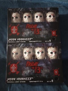 Jason Voorhees Friday The 13th LED String Lights w/Music 2 Sets 16 Lights Horror - Picture 1 of 5