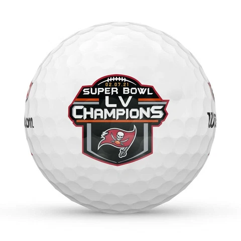 NEW!!  Genuine Official Superbowl LV Tampa Bay Buccaneers Wilson Golf Ball Bucs Cover