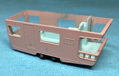 Remolque Lesney Matchbox #23 caravana rosa 1965 interior espuma de mar SNS0100�� Foto 1 de 4