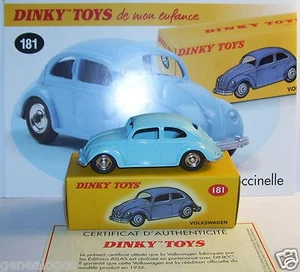 Dinky Toys Atlas VW Volkswagen Kafer Cox Coccinelle Blue Ref 181 1/43 In Box - Picture 1 of 1