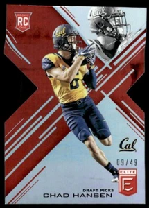 Panini Elite Red Chad Hansen 2017 automático/49 California Golden Bears #192 - Imagen 1 de 2
