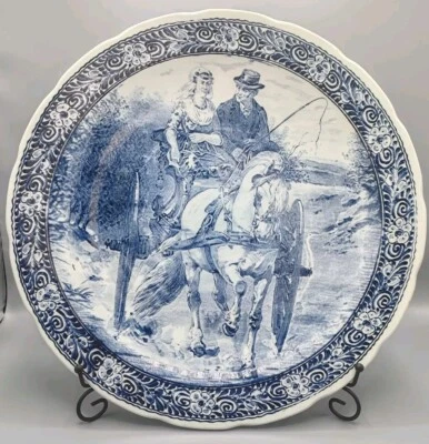 🍀Assiette murale de Delft, grand chargeur, assiette royale à suspendre ou déco  - Photo 1/4