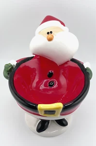 Weihnachten Urlaub Santa Süßigkeiten Schüssel Schale Keramik Figur Dekoration 6"Lx5"W Weihnachten - Bild 1 von 5