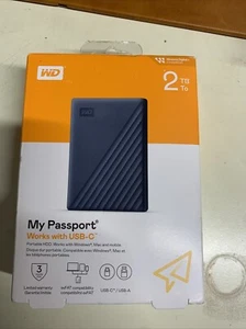 WD 2TB My Passport Portable External Hard Drive Grey WDBWML0020BGY-WESN New - Bild 1 von 6