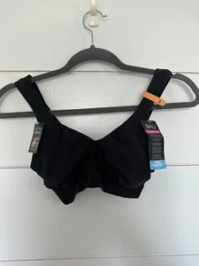 Bali Womens Black Sports Bra Cool Comfort Fabric Softness Wireless Stretch S New - Picture 1 of 3