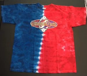 Vintage 2003 Grateful Dead Red White & Blue Tie Dye T Shirt Size L Anvil - Picture 1 of 7